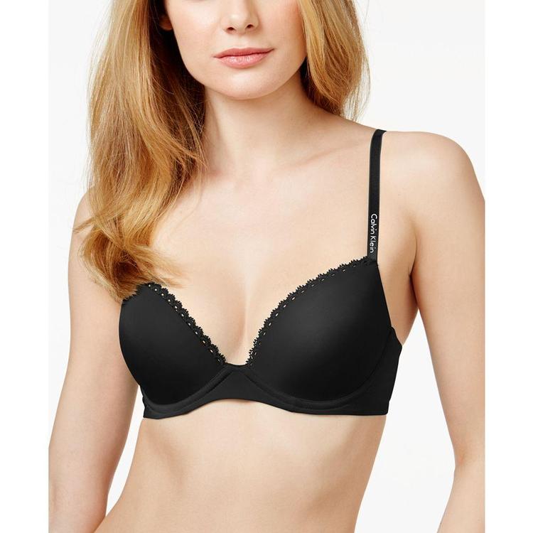 Calvin Klein Bare Lace-Trim Bralette QF4045, Created for Macy's - Macy's